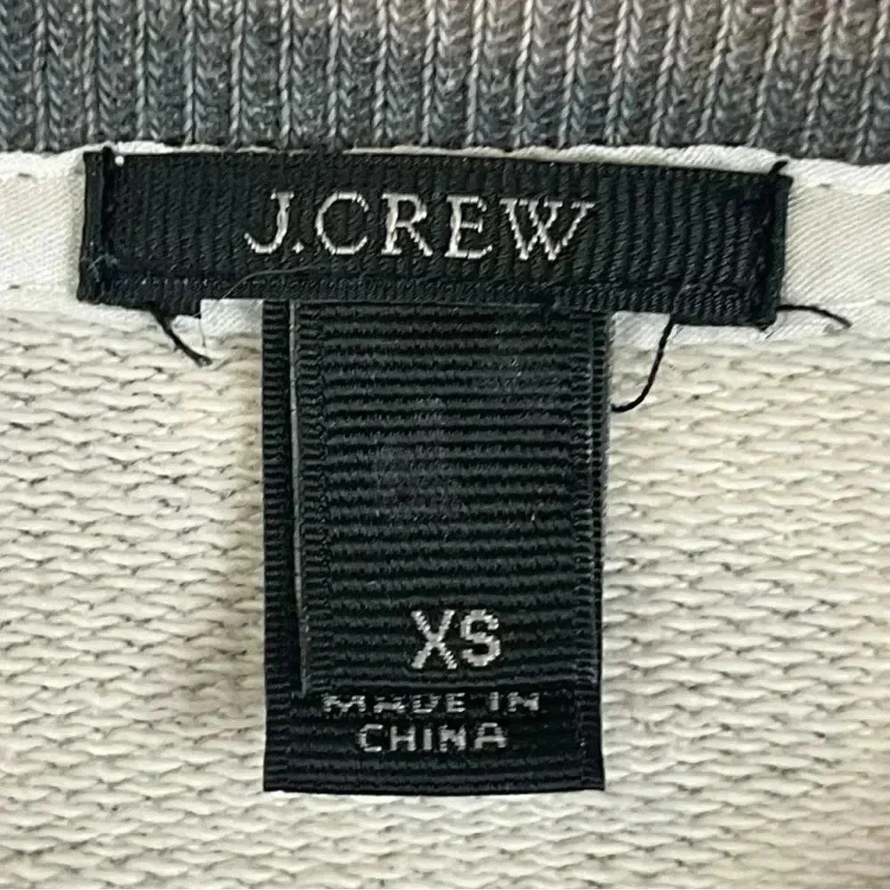 J. Crew Women's XS Faded Grey Camo Pullover Sweatshirt Camouflage A4378 Cotton